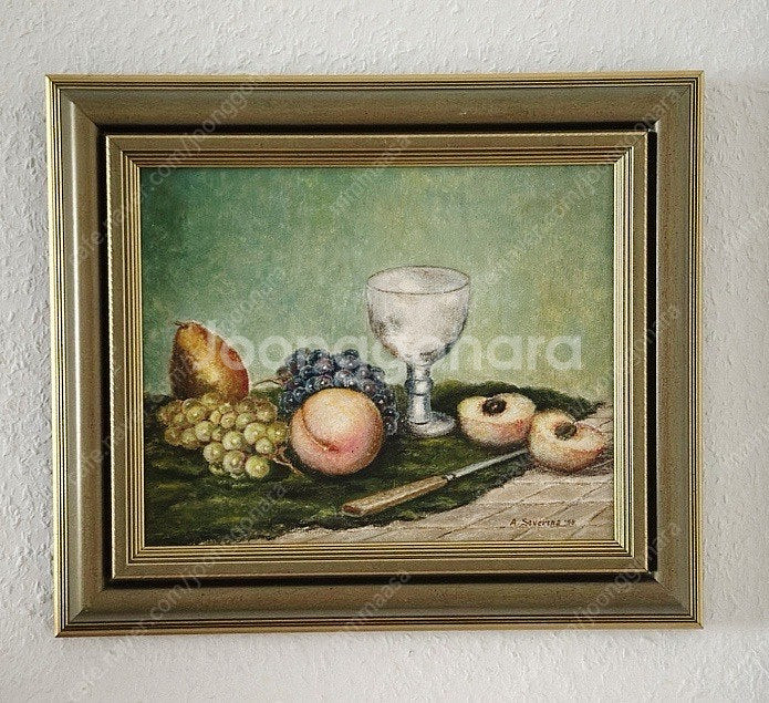 독일 빈티지 정물화 유화 엔틱 유화그림--9