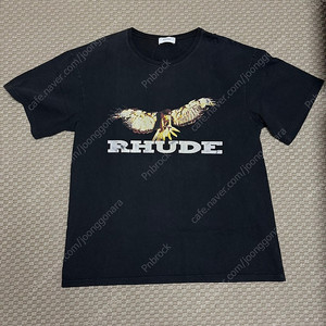 (M) Rhude 루드 이글 빈티지 워싱 반팔티 블랙
