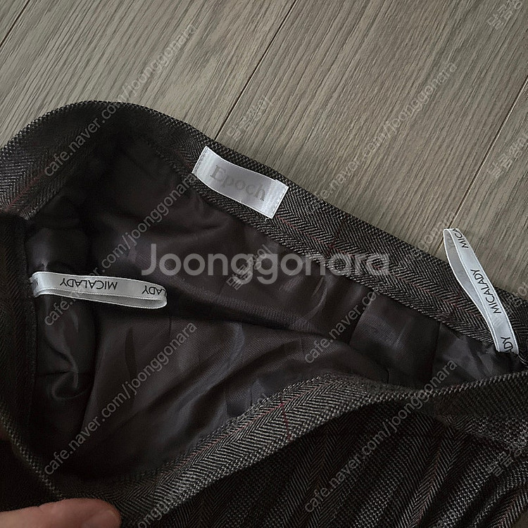 새상품- 오브하트 울100% 체크자켓+주름 롱스커트 세...--1