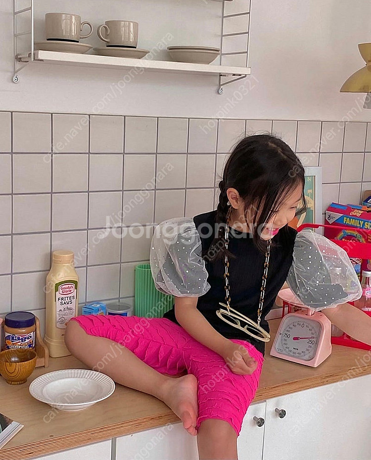 하이히얼 블링 퍼프티, 프릴레깅스 상하의 L (러브러지,조이엘로,우트,생일파티,옐로우팩토리) 110-120사이즈--0