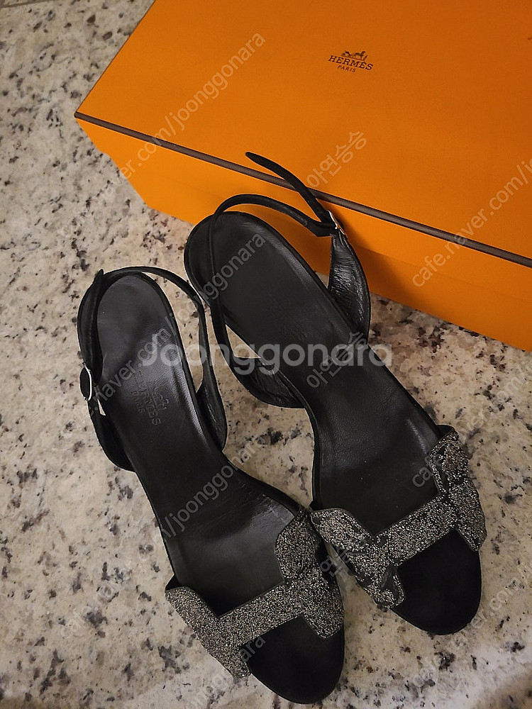 정품 에르메스 힐 7.5~8cm--1