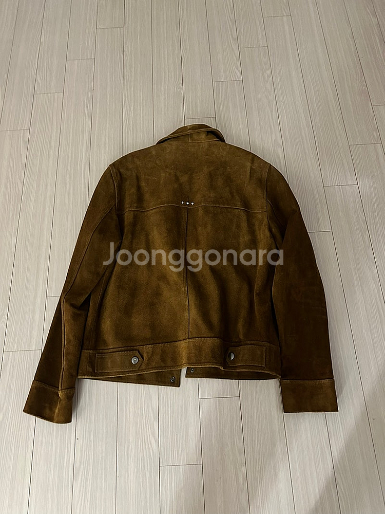 앤더슨벨 소가죽 스웨이드 자켓 L 10만원--4