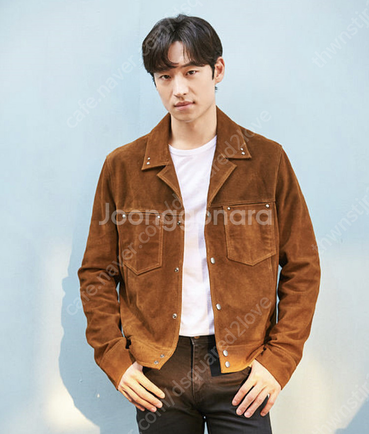 앤더슨벨 소가죽 스웨이드 자켓 L 10만원--7