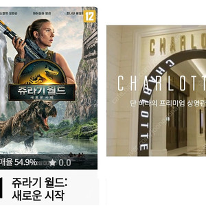 롯데시네마 샤롯데 1인 27,000원 / 2인 54,000원 입니다