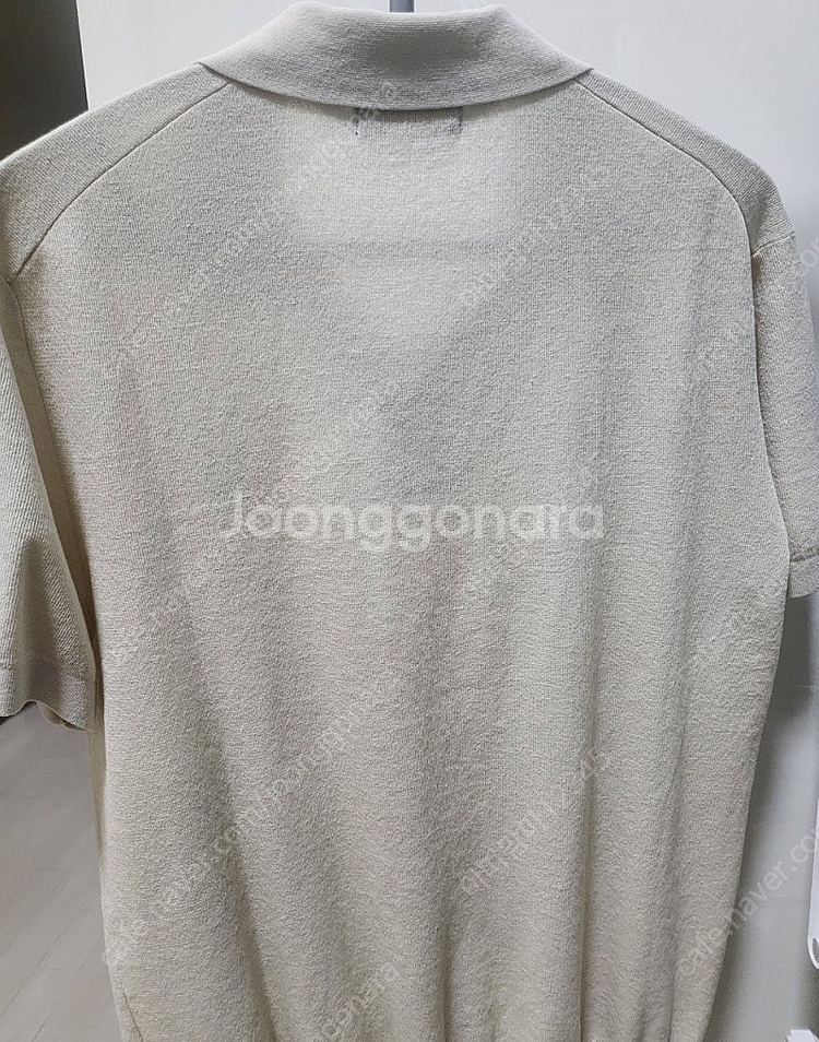 [급처분/39,000원] 헤지스 베이지 면혼방 카라 니트 HZSW 3B551 95--7