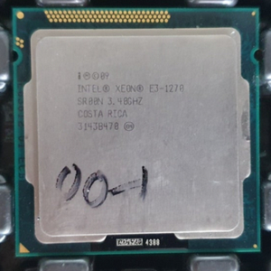 인텔 제온 E3-1230, E3-1270, E3-1230v2, 1275v2 시피유 - I7-2600, I7-3770 급