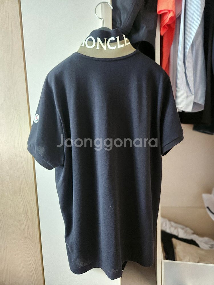 몽클레어 로고 반팔 카라티셔츠--1