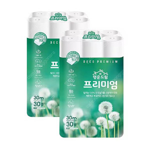 천연펄프 화장지 휴지 30미터 30롤×2팩(총60롤)무료배송18900원