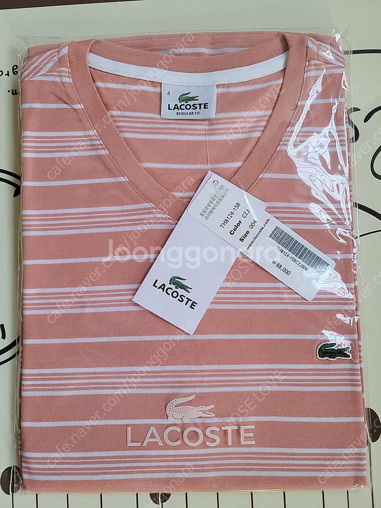 lacoste v-neck t-shirts 반팔--0