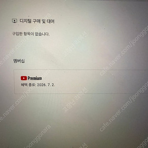 유튜브 프리미엄 터키 개인1년짜리 팝니다