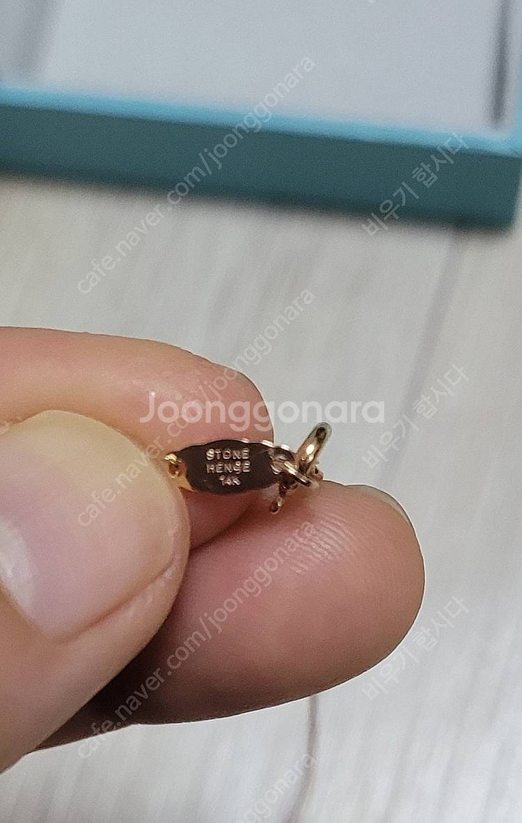 스톤헨지 목걸이 14k로즈골드(거의새상품)--2