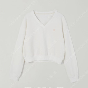 타낫 브이넥 스웻셔츠 맨투맨 화이트 V-neck sweatshirt