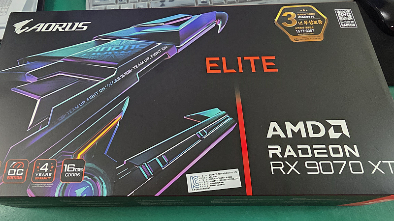 AORUS RX 9070XT ELITE16GB 팝니다 ㅍㅍㅍㅍㅍㅍㅍ