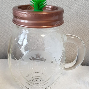 스타벅스 서머 파인애플 글라스 메이슨자 473ml
