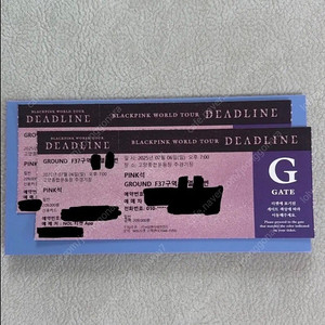 블랙핑크 6일(일) F37구역 앞뒤로 2연석 판매