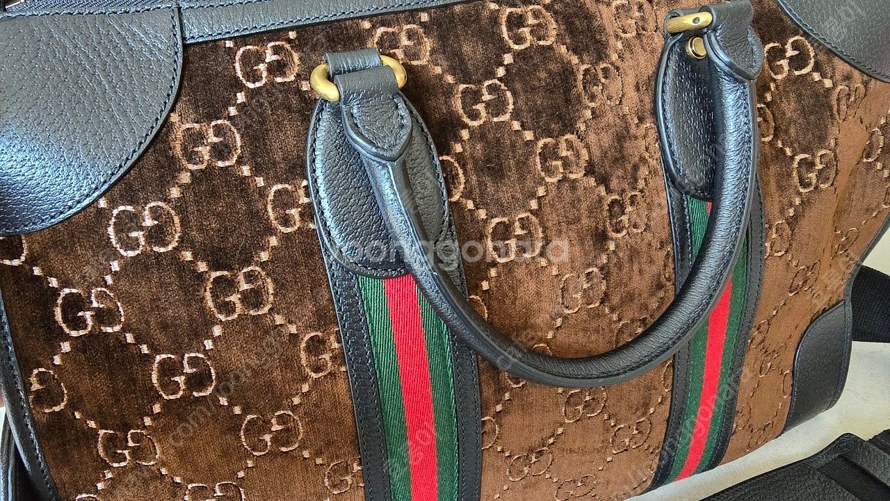 GUCCI 구찌 남성 벨벳 트레블백 더플백 크로스백 명...--3