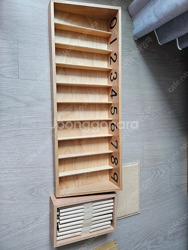 몬테소리 아가월드 분홍탑 갈색계단 우표놀이 물레가락상자--5