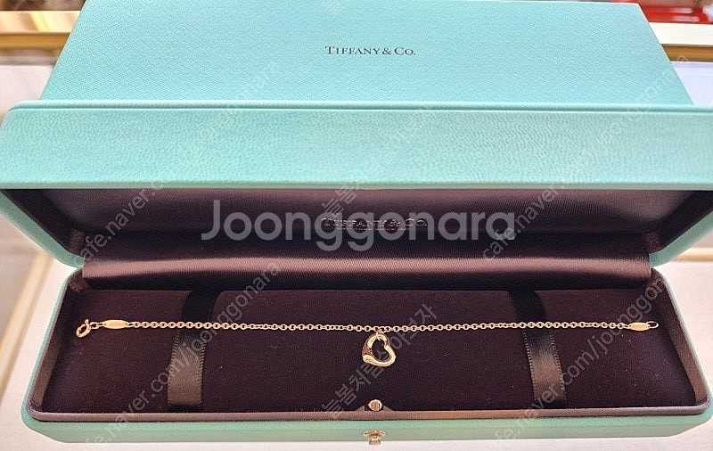 (정품)티파니앤코 오픈하트 팔찌 11mm--1