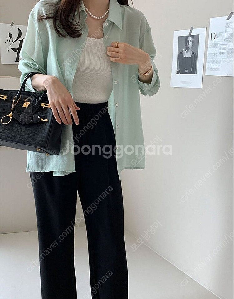 데일리룩 르메르시스루셔츠--1