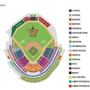 7월12일 KBO 올스타전 티켓, 7/12 야구 티켓 양도, 한화생명볼파크, 3루SOL뱅크워터존, 1루4층내야지정B, 3루4층내야지정B, 외야지정석 드림vs나눔경기 티켓 양도