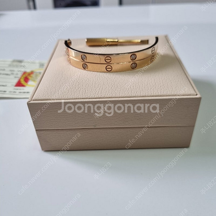 18K 러브팔찌 다이아4p 19호--2