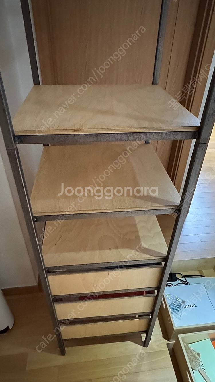 철제 스틸 서랍장 수납장 철제프레임 원목 서랍 최고급 ...--3