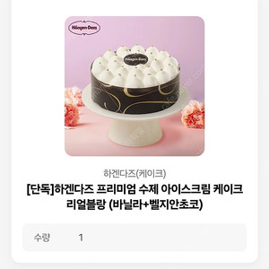 하겐다즈 프리미엄 수제 아이스크림 케이크 리얼블랑 (바닐라+벨지안초코)