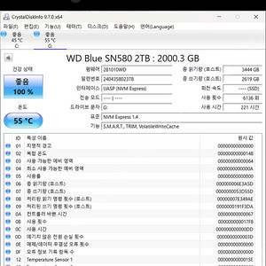 WD BLUE SN580 NVMe 2TB SSD