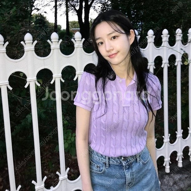 (정품!) 폴로 랄프로렌 반팔 카라 니트(이유비 니트)...--0