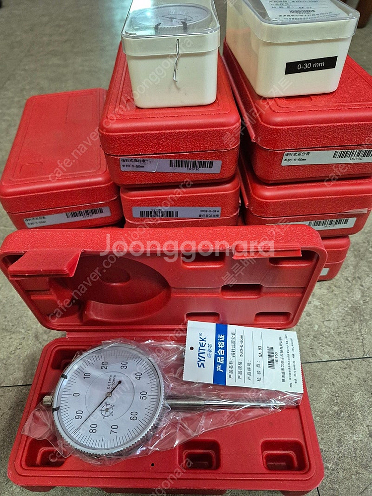 (새상품) 다이얼 게이지 11개 일괄 판매 -80파이,...--1
