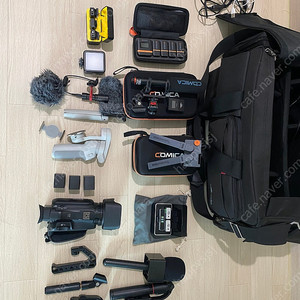 캠코더 캐논 G70 + 무선 유선 마이크 + 가방 + 악세사리 일체