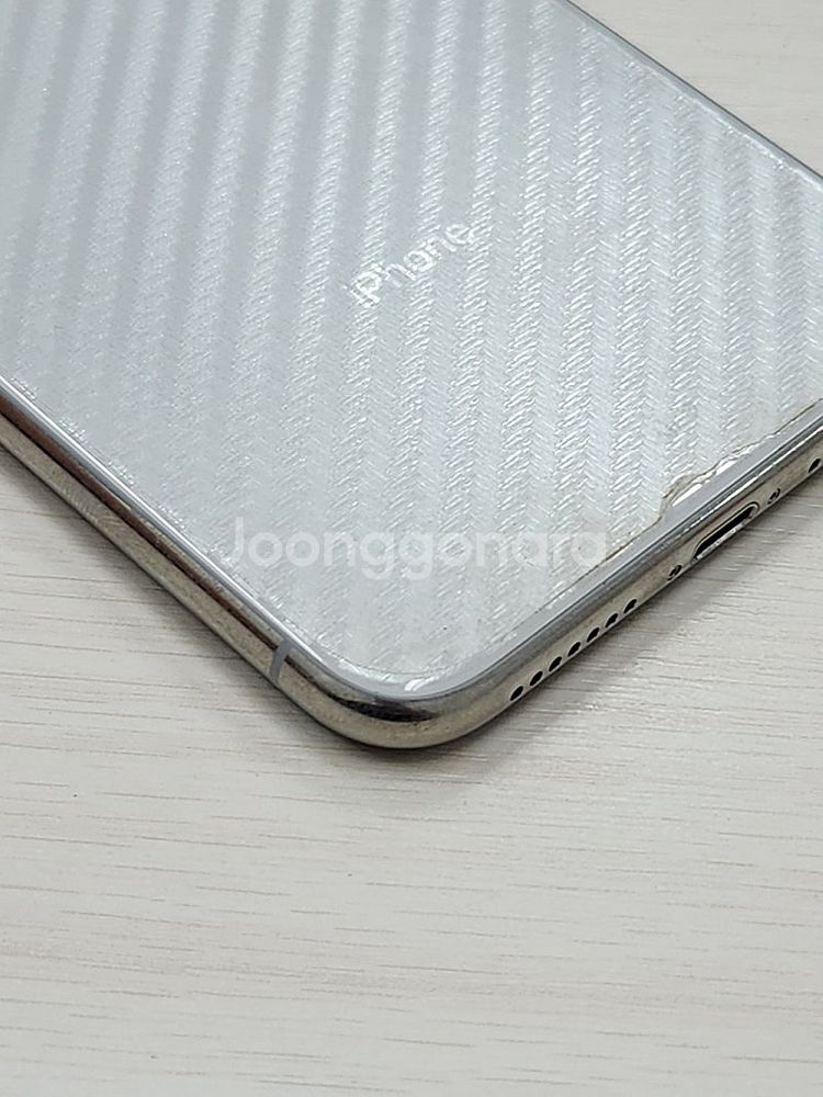 아이폰XSMAX 실버색상 64용량 상태좋은 무잔상 미파...--5