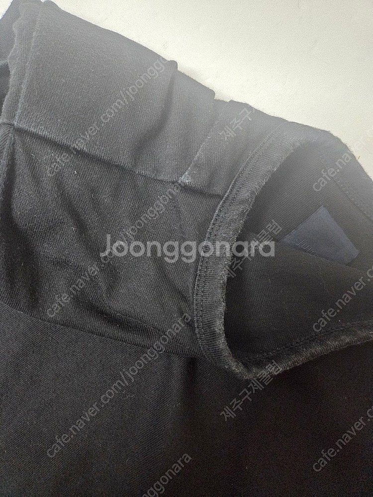 준지 어깨패드 민소매 티셔츠 블랙(S)--4