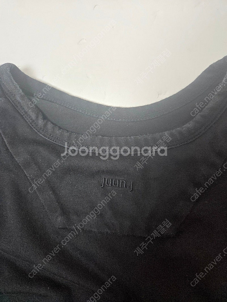 준지 어깨패드 민소매 티셔츠 블랙(S)--6