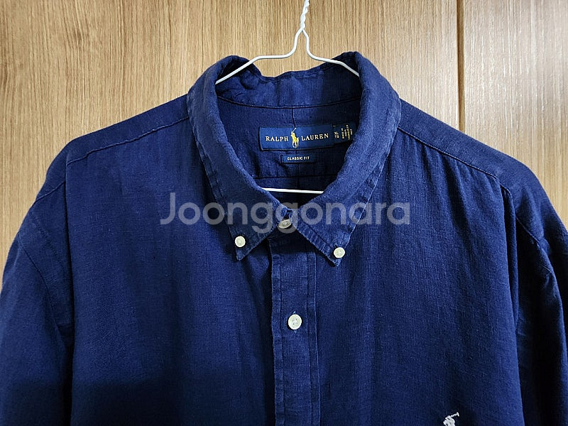 (XL)폴로 린넨 셔츠--1