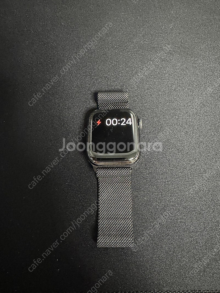 애플워치 9 41mm 스테인리스 스틸 그라파이트 + 정...--4