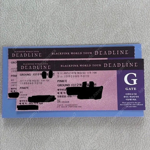 블랙핑크 6일(일) F37구역 앞뒤로 2연석 판매