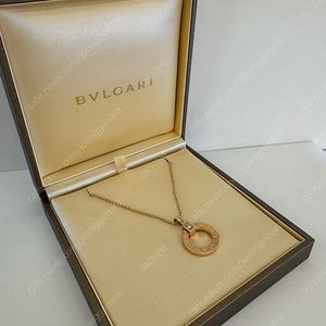 불가리 네크리스 1P다이아몬드 핑크골드 목걸이