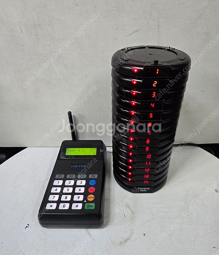 카페진동벨 리텍제품 g3 원형진동벨 14개와 송신기 1...--1