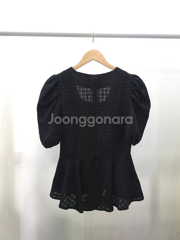 페이우 블랙 버튼 블라우스/한섬 타임 마인 시스템 띠어...--5