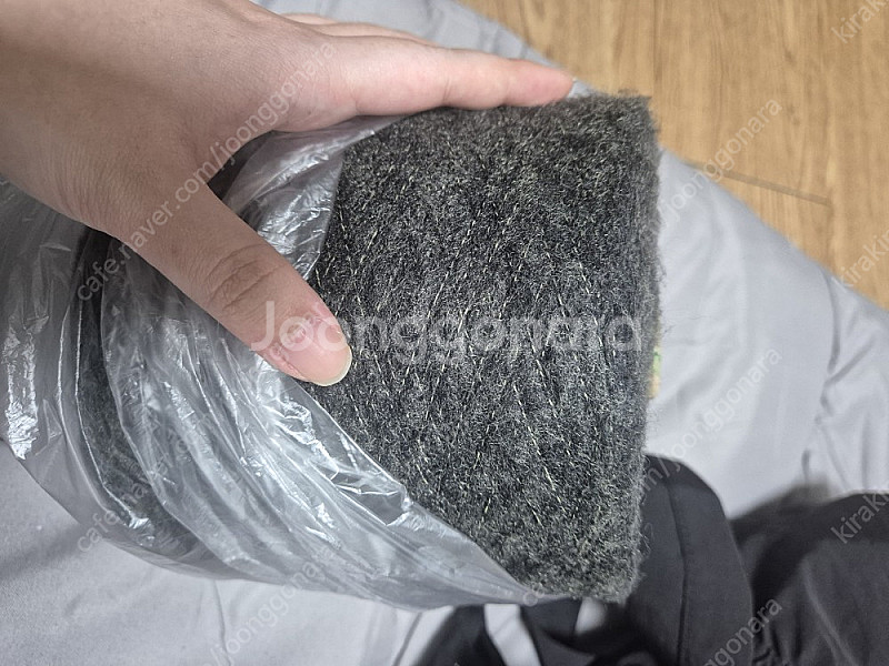 진차콜 모헤어 먹색 대용량 콘사 새상품--1