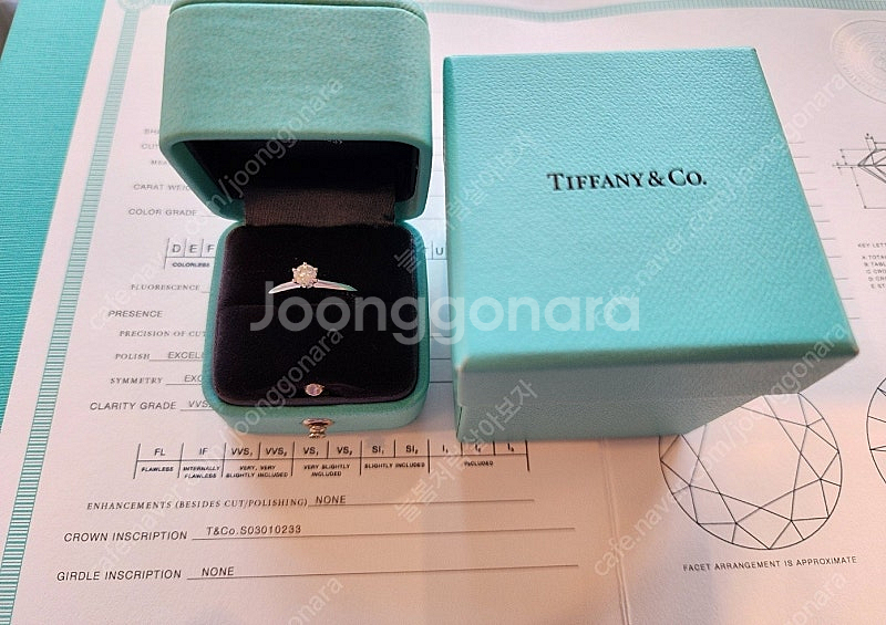 (정품)티파니앤코 6발 프롱세팅 웨딩링 0.25ct 8...--1