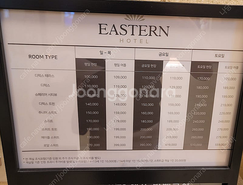 동대구역 근처 이스턴호텔(3성급) 숙박권 판매--0