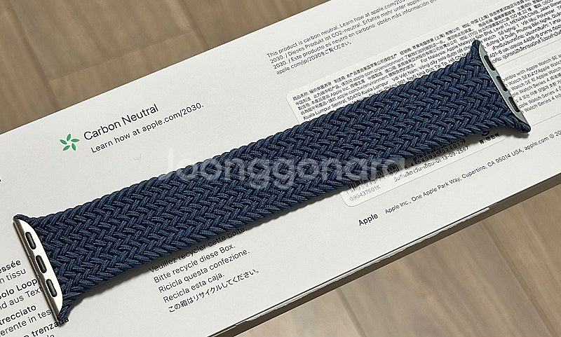 애플워치 정품 스트랩 42mm 데님 브레이드 솔로 루프...--2
