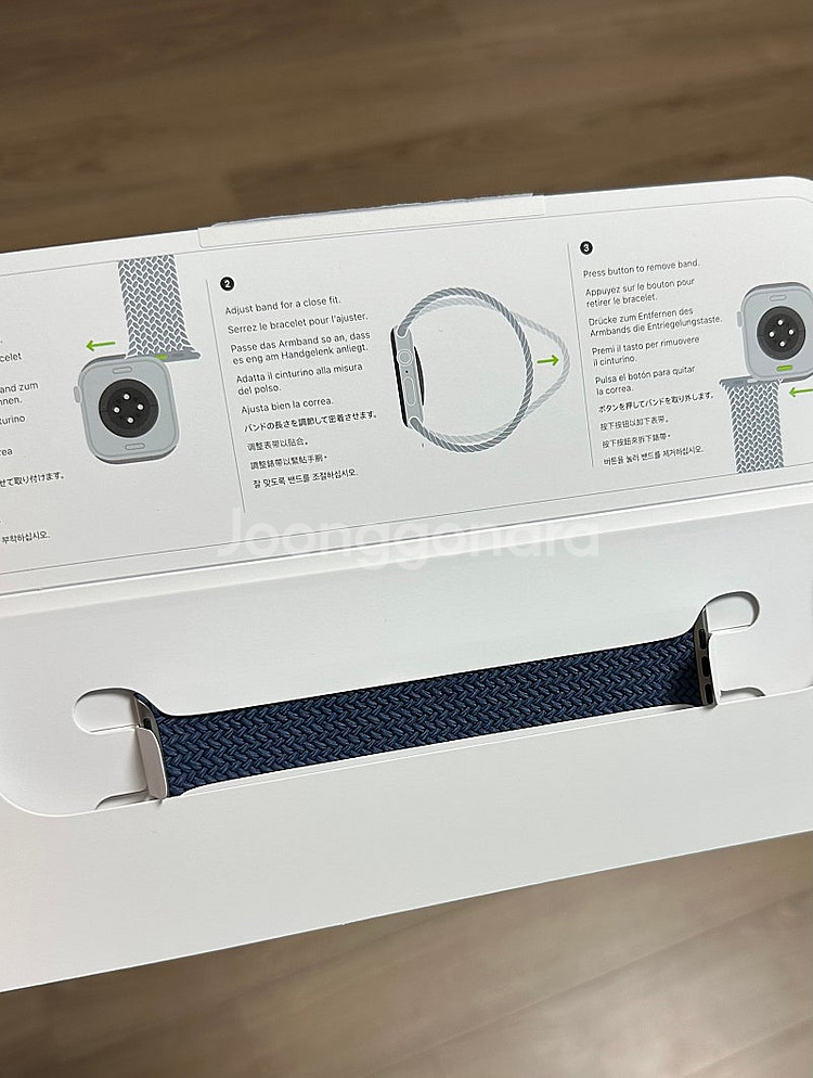 애플워치 정품 스트랩 42mm 데님 브레이드 솔로 루프...--4