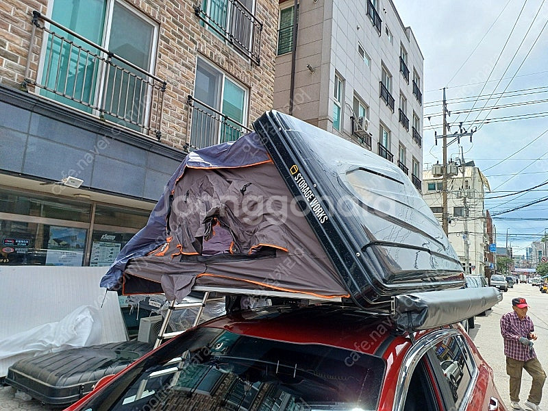툴레 하프로 팩라인 코토 일체형 루프박스 루프탑텐트 가...--8