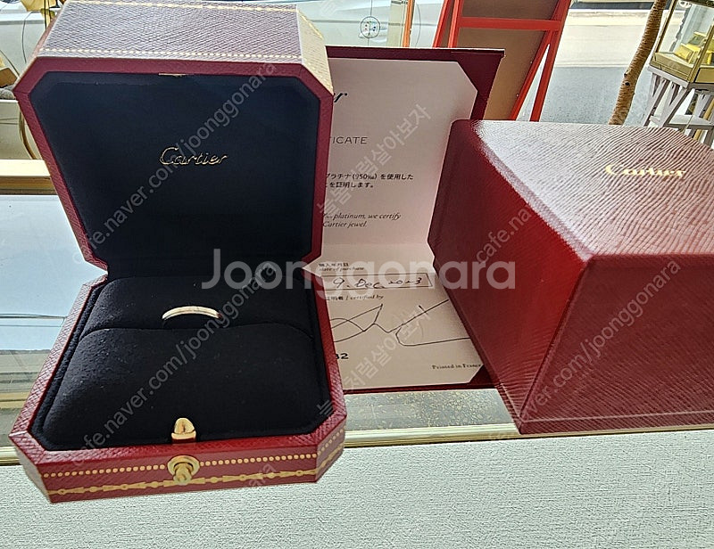 (정품)까르띠에 다무르 웨딩 링 47호--0