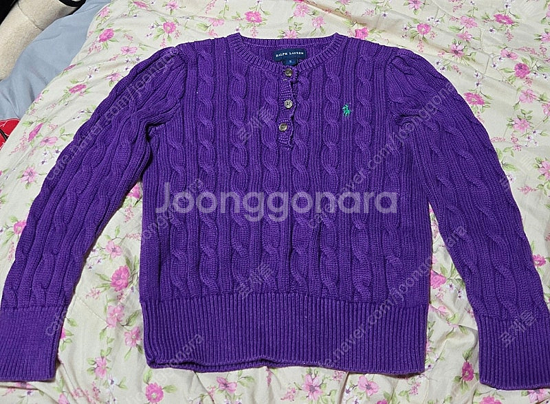 아동 110호 5티 폴로 랄프로렌 키즈 원피스 니트가디건 자켓--1