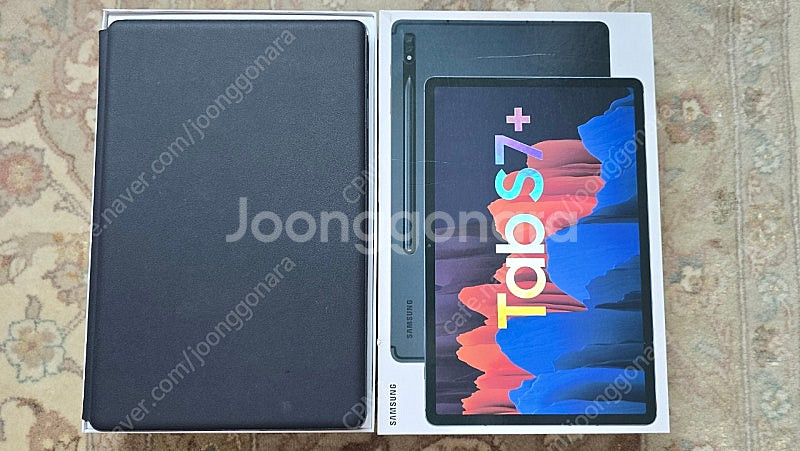 갤럭시탭 S7+ 플러스 256G +삼성 정품키보드북커버--2