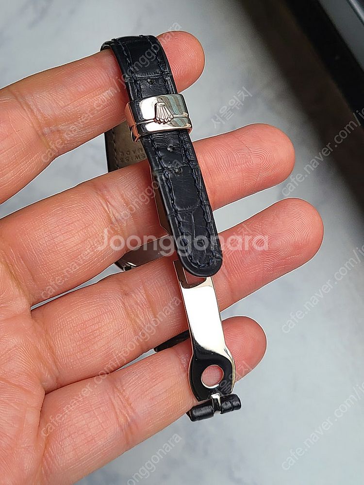[정품] 롤렉스 셀리니 블루 로만 다이얼 18K 화이트...--5